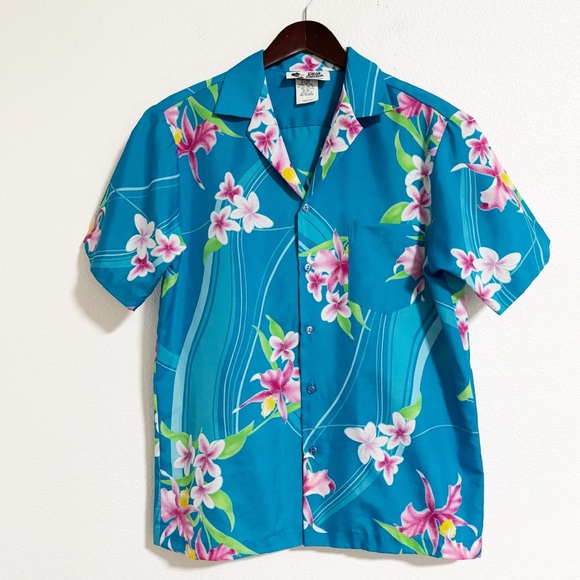 Vintage Hilo Hattie Hawaiian Floral Button Up Camp Shirt - Picture 1 of 9
